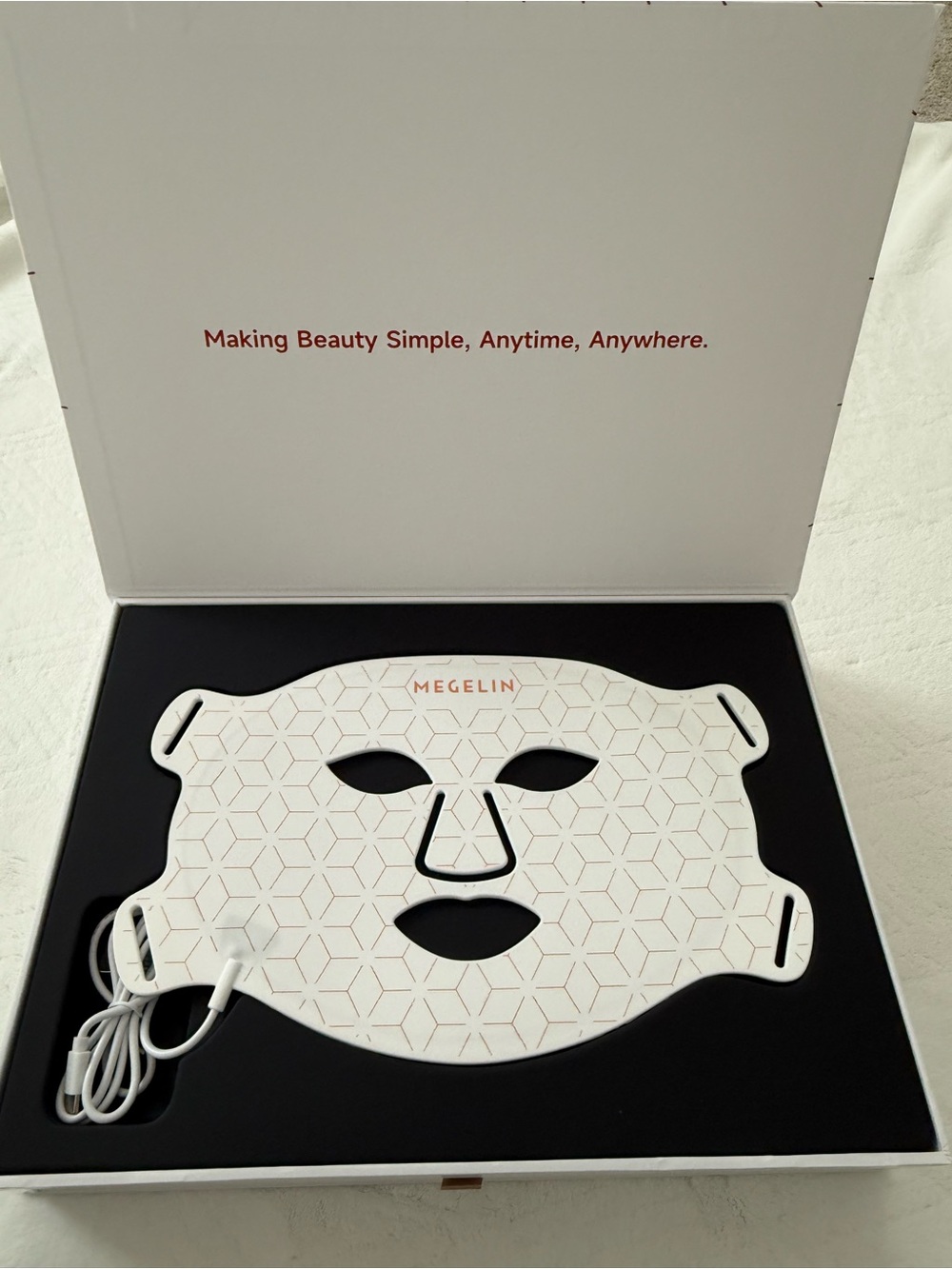 Megelin White LED Facial Rejuvenation Mask- New